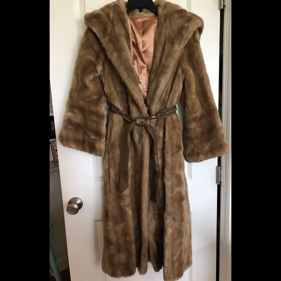 Tissavel of France Jackets & Blazers - French Vintage Hooded TISSAVEL FauxFur Long Coat M